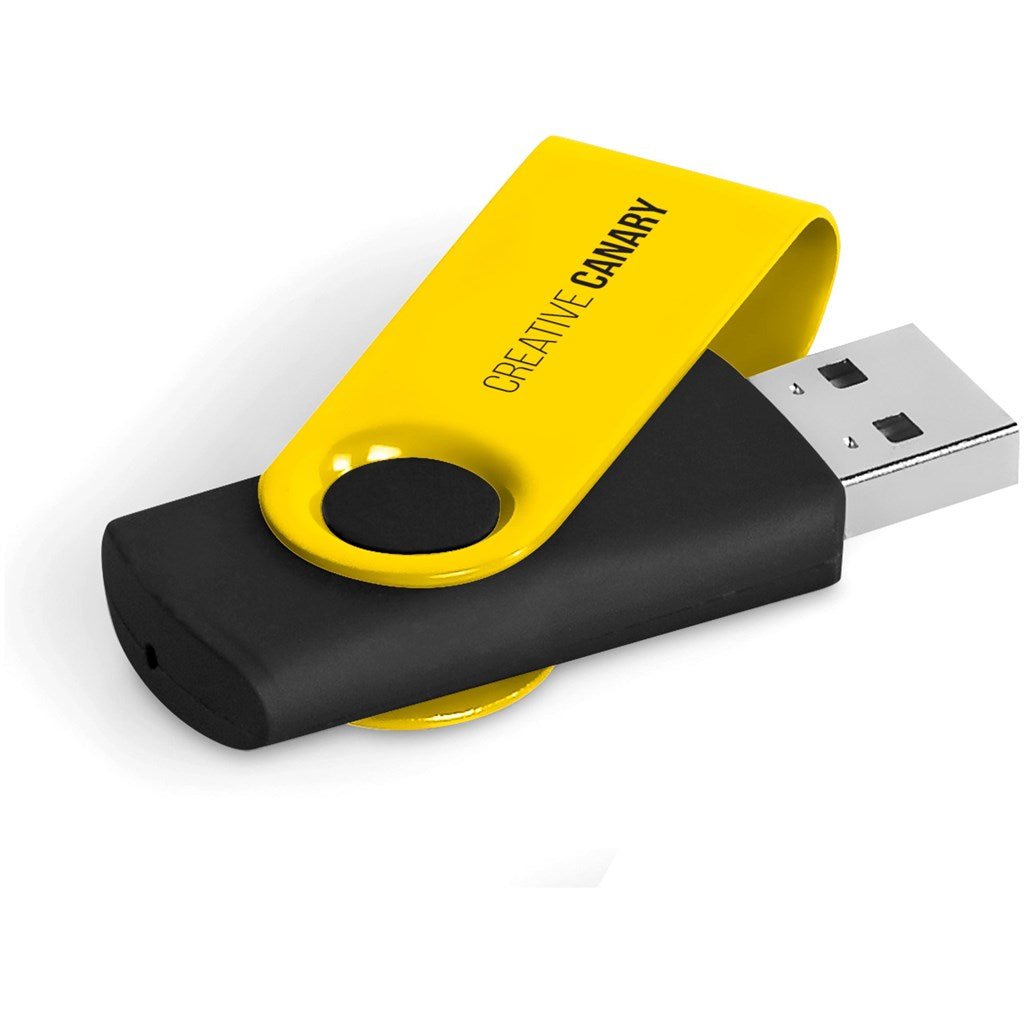 Axis Gyro Black Flash Drive - 4GB - Brand your company Logo! Get a quote - Promo Lingo