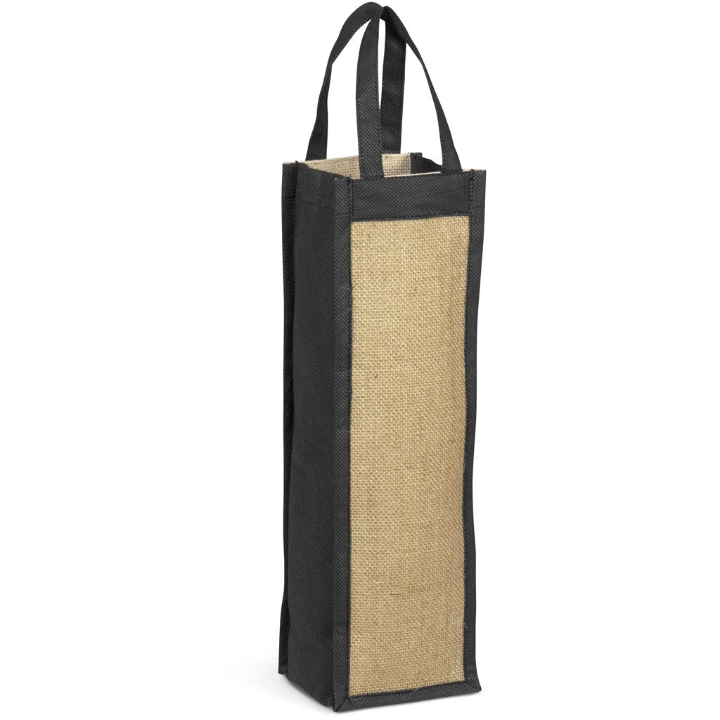 Bordeaux Jute Wine Tote - Brand your company Logo! Get a quote - Promo Lingo