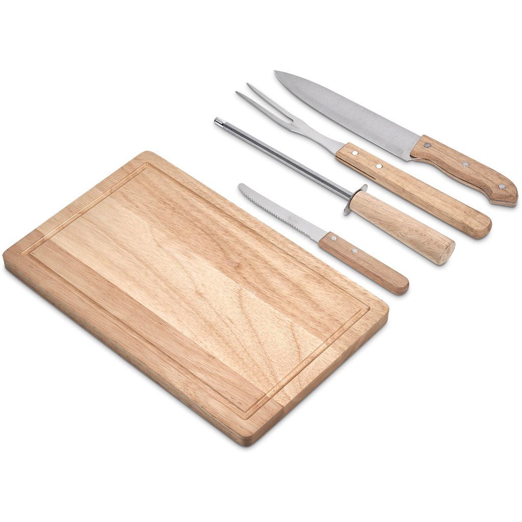Brenton 5 - Piece Braai & Carving Set - Brand your company Logo! Get a quote - Promo Lingo