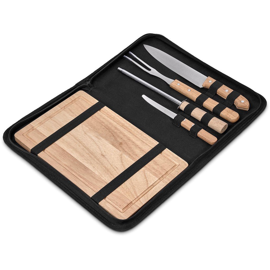 Brenton 5 - Piece Braai & Carving Set - Brand your company Logo! Get a quote - Promo Lingo