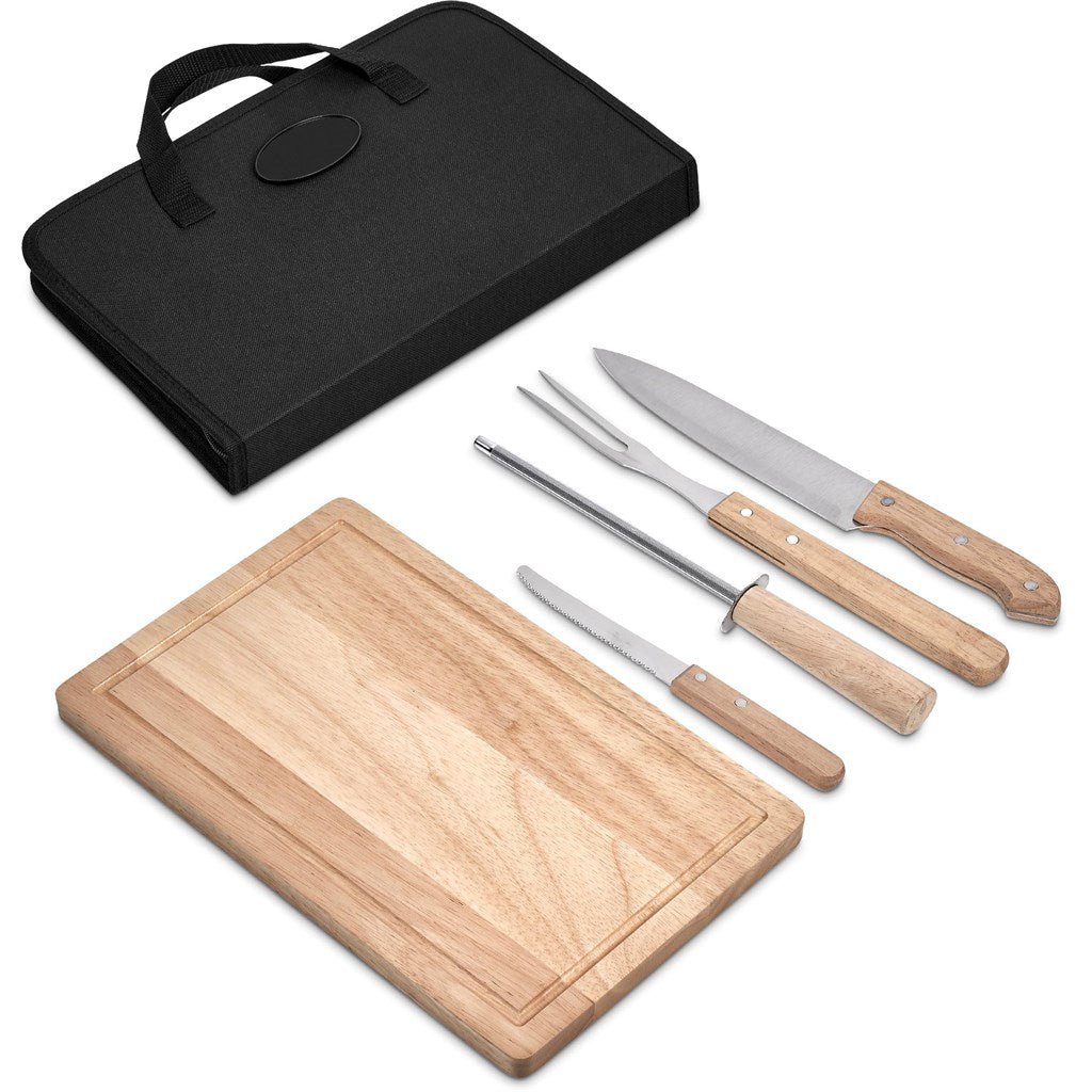 Brenton 5 - Piece Braai & Carving Set - Brand your company Logo! Get a quote - Promo Lingo