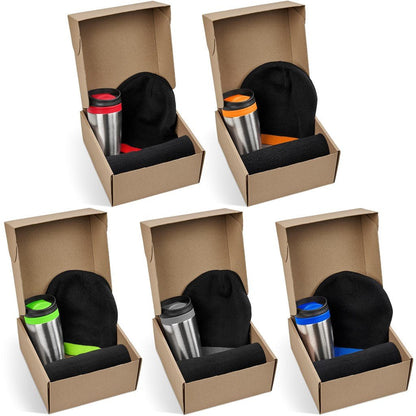 Callan Winter Gift Set: Cozy Beanie, Scarf, and Tumbler - Brand your company Logo! Get a quote - Promo Lingo