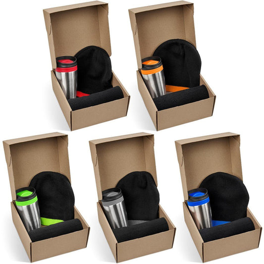Callan Winter Gift Set: Cozy Beanie, Scarf, and Tumbler - Brand your company Logo! Get a quote - Promo Lingo