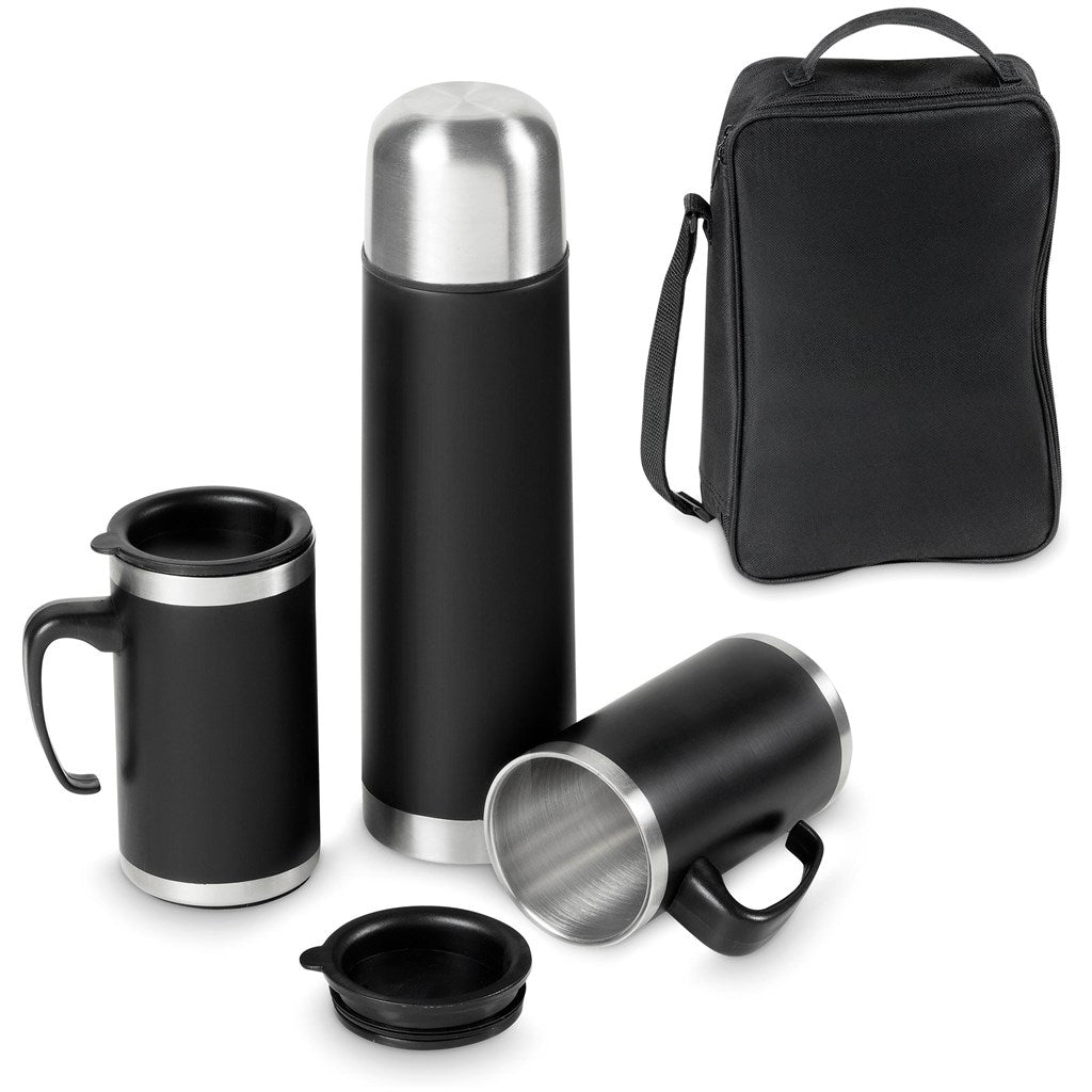 Cardinal Stainless Steel Vacuum Flask & Mug Set - Brand your company Logo! Get a quote - Promo Lingo