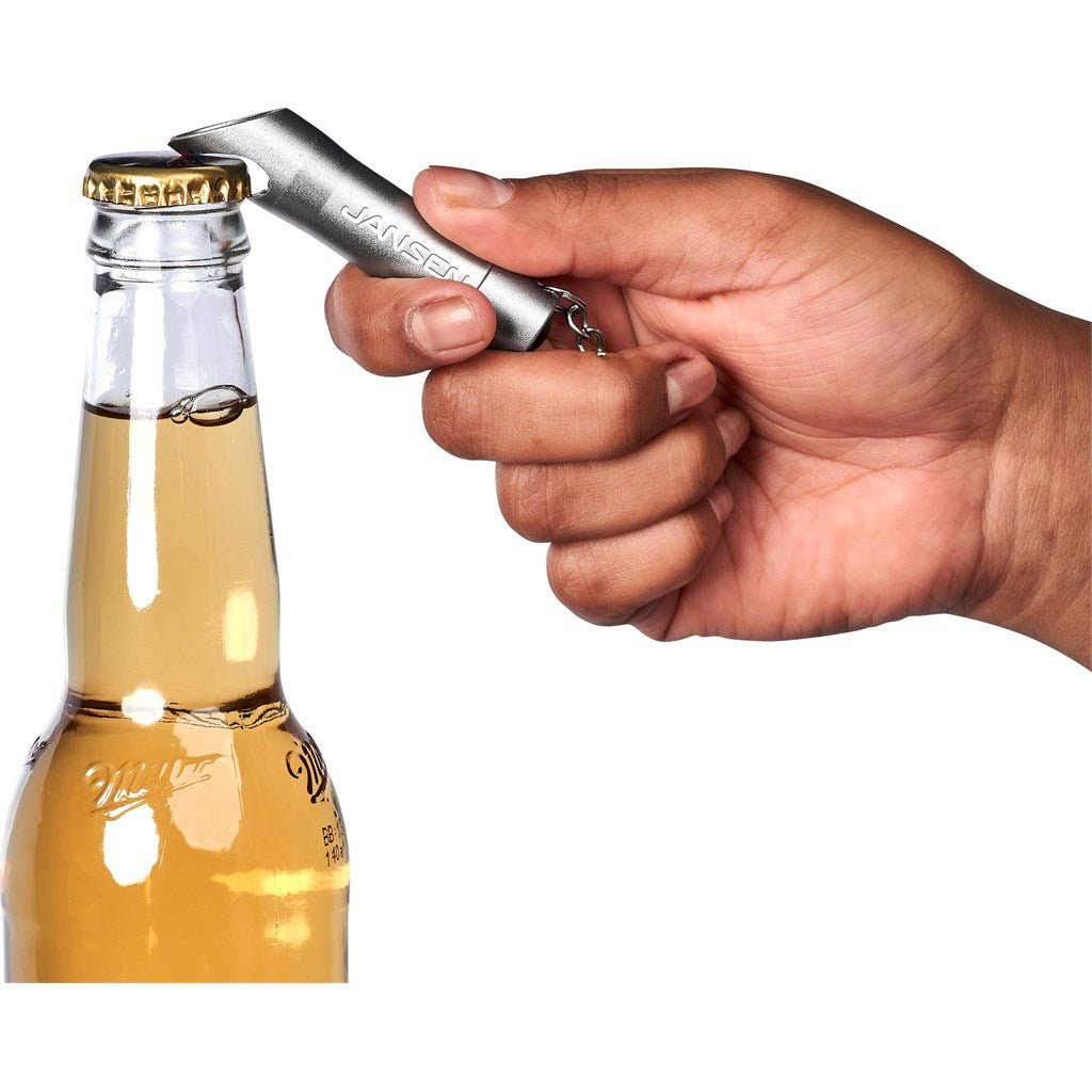 Cerveza Led Bottle Opener Keyholder - Brand your company Logo! Get a quote - Promo Lingo