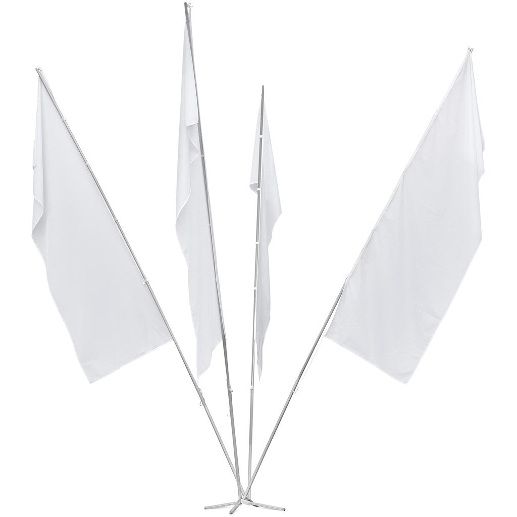 Champion 4 Flag Fountain 5m Medium (1m x 3m flags) - Brand your company Logo! Get a quote - Promo Lingo