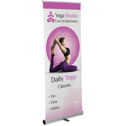 Champion Fabric Pull Up Banner - Brand your company Logo! Get a quote - Promo Lingo