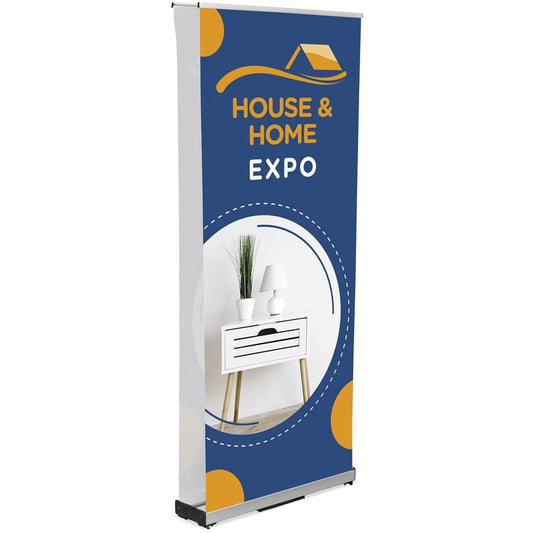 Champion Fabric Pull Up Banner D/Sided incl Kit - Brand your company Logo! Get a quote - Promo Lingo