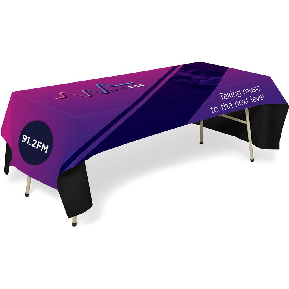 Champion PVC Table Cloth 3 x 1.25m - Brand your company Logo! Get a quote - Promo Lingo