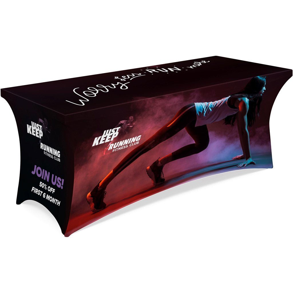 Champion Spandex Stretch Slip - Over Tablecloth - Brand your company Logo! Get a quote - Promo Lingo
