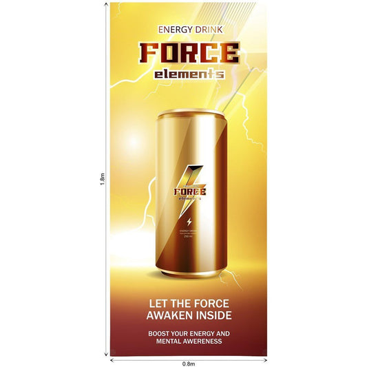 Champion X - Banner Fabric Skin 80cm x 180cm (Excludes Hardware) - Brand your company Logo! Get a quote - Promo Lingo
