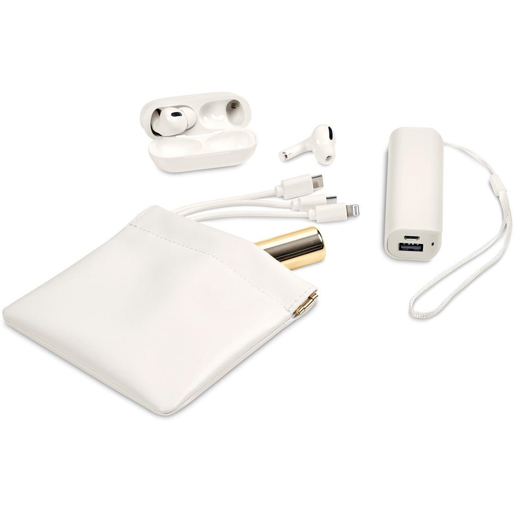 Chic Eva & Elm Plush PU Tech & Accessory Pouch for Essentials - Brand your company Logo! Get a quote - Promo Lingo