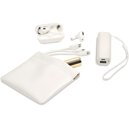 Chic Eva & Elm Plush PU Tech & Accessory Pouch for Essentials - Brand your company Logo! Get a quote - Promo Lingo