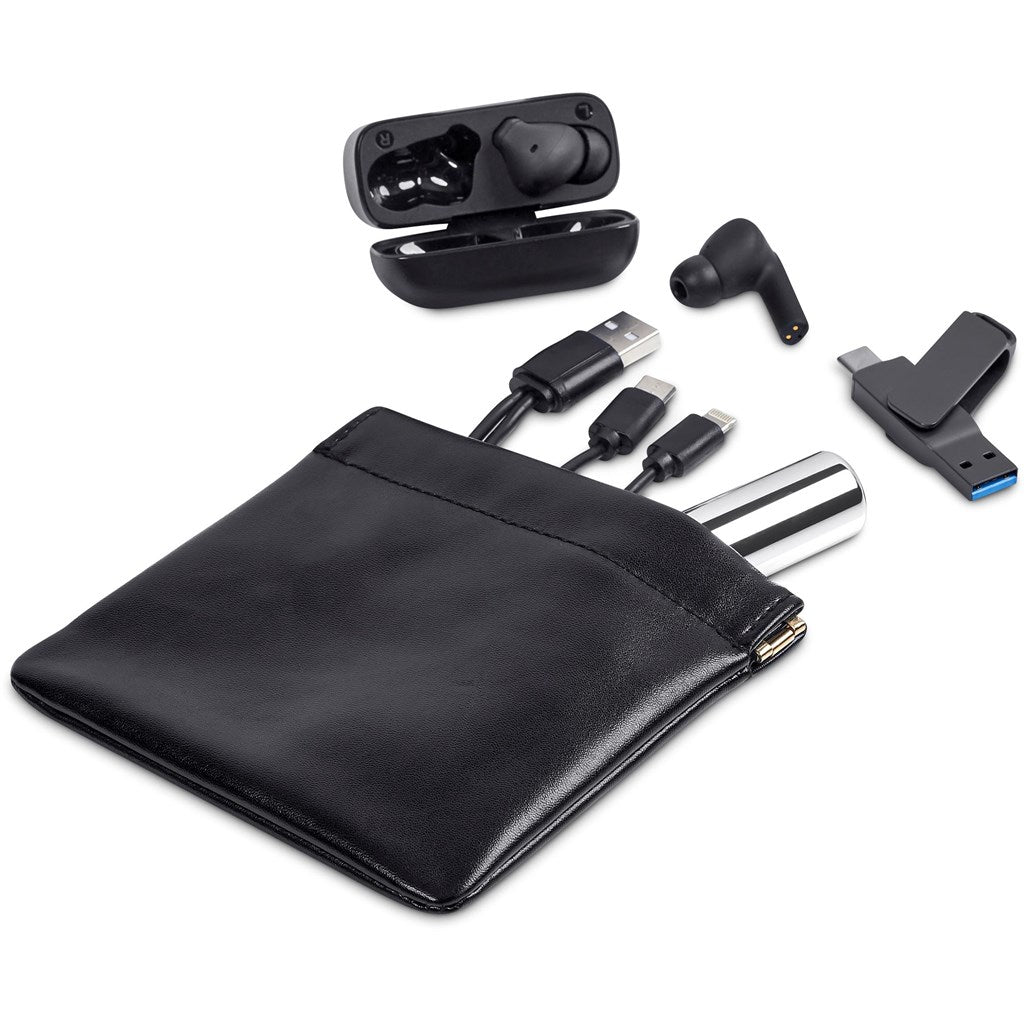 Chic Eva & Elm Plush PU Tech & Accessory Pouch for Essentials - Brand your company Logo! Get a quote - Promo Lingo