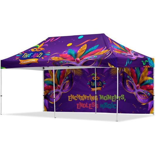 Coated Steel Sublimated Gazebo 6m x 3m - 1 Long Full - Wall Skin - Brand your company Logo! Get a quote - Promo Lingo