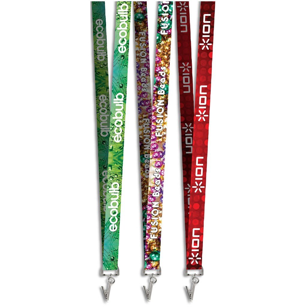 Crocodile Clip Double - Sided Sublimation Satin Lanyard - Brand your company Logo! Get a quote - Promo Lingo