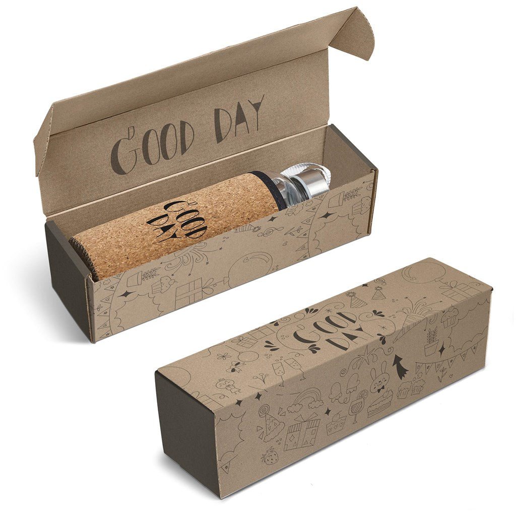 Custom Kork Bottle in Bianca Gift Box for Thoughtful Gifting - Brand your company Logo! Get a quote - Promo Lingo