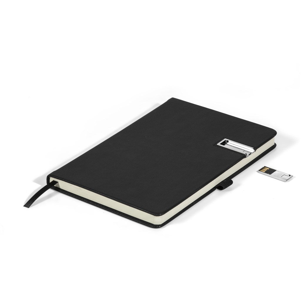 Cypher A5 Hard Cover Flash Drive Notebook - 8GB - Brand your company Logo! Get a quote - Promo Lingo