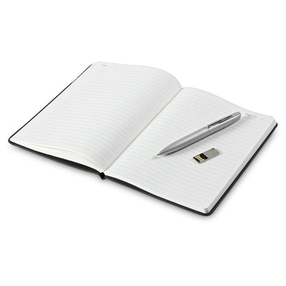 Cypher USB Notebook & Pen Set - 8GB - Brand your company Logo! Get a quote - Promo Lingo
