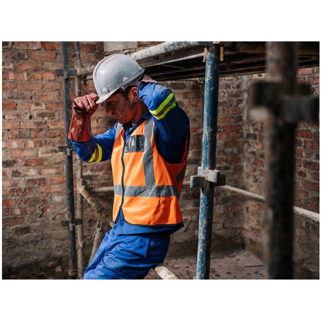 Direction En4 Hi - Viz Reflective Full Zip Vest for Safety - Brand your company Logo! Get a quote - Promo Lingo