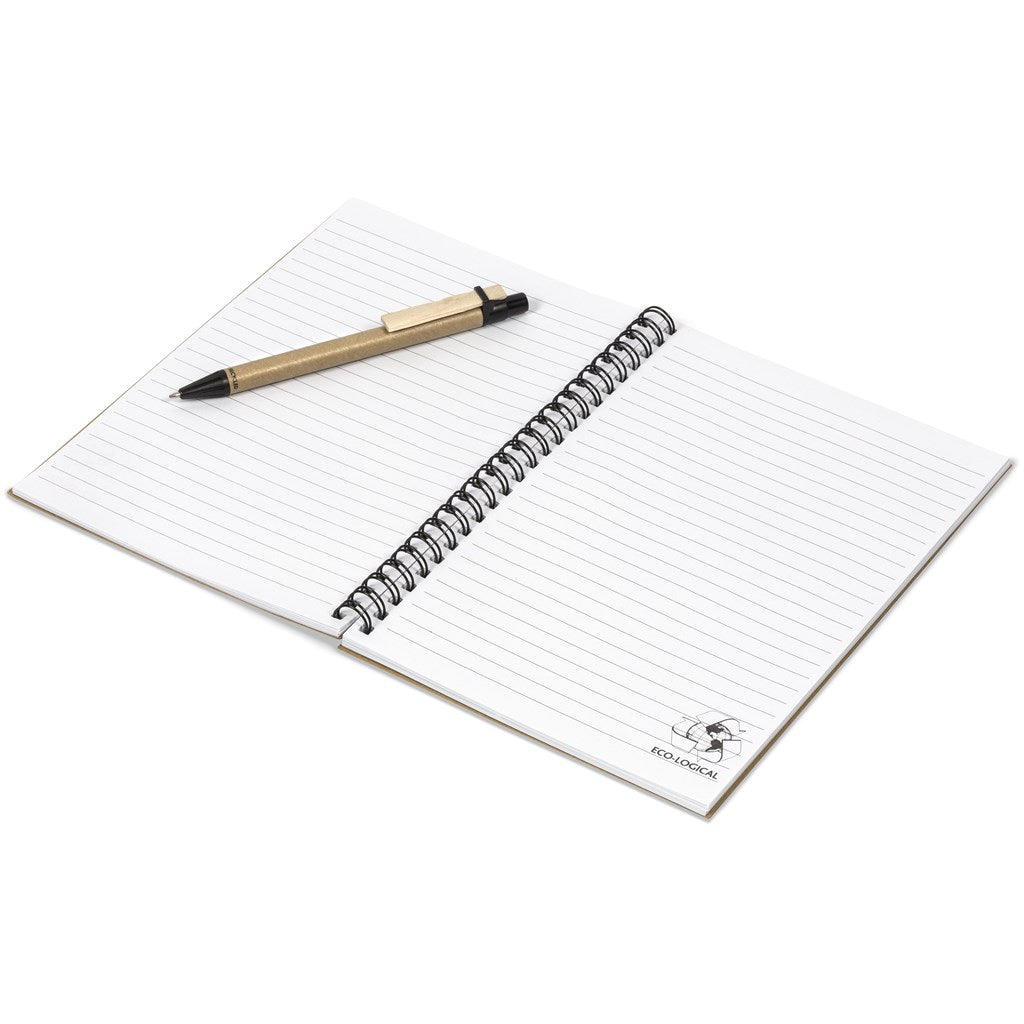 Eco - Logical A5 Notebook & Pen - Brand your company Logo! Get a quote - Promo Lingo