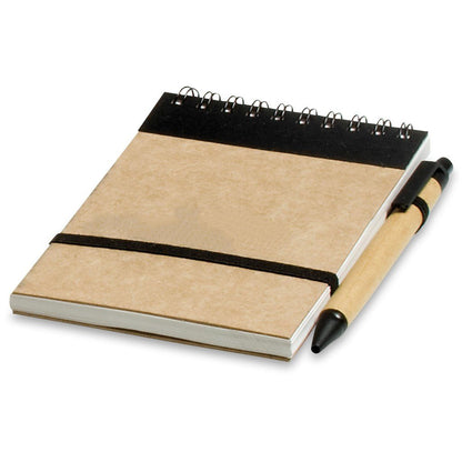 Eco - Logical A6 Notebook & Pen - Brand your company Logo! Get a quote - Promo Lingo