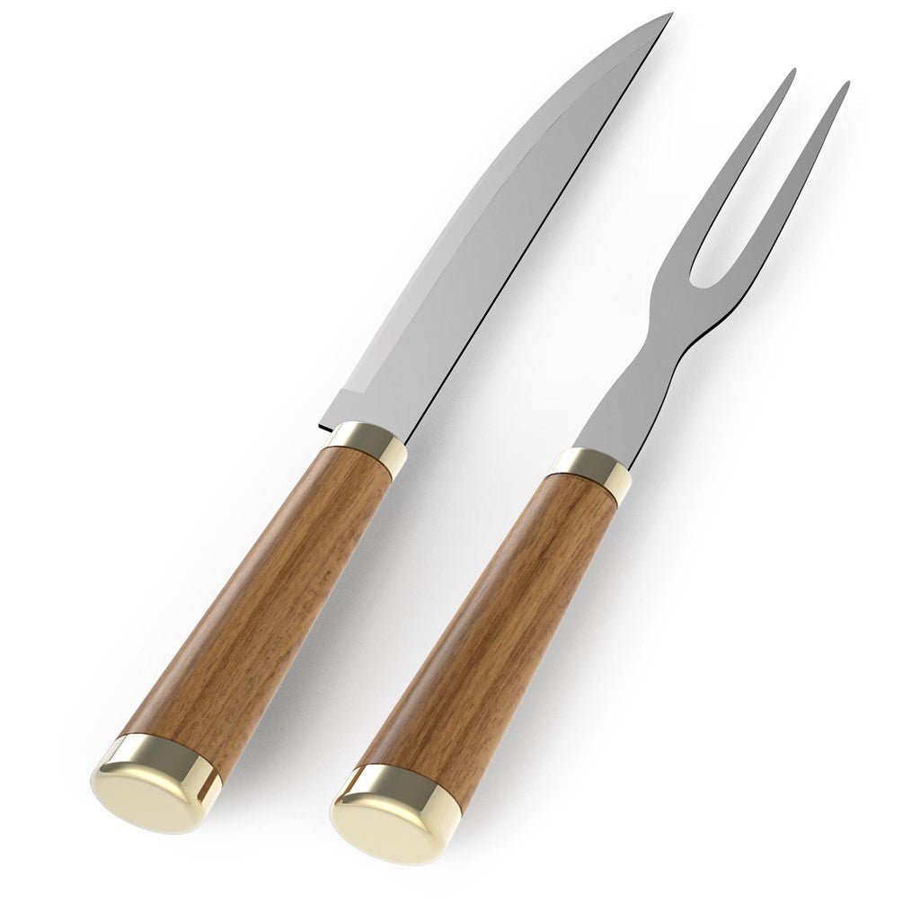 Elegant Andy Cartwright Afrique Dusk Carving Set for Perfect Slicing - Brand your company Logo! Get a quote - Promo Lingo