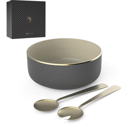 Elegant Andy Cartwright Afrique Dusk Salad Bowl & Servers Set - Brand your company Logo! Get a quote - Promo Lingo