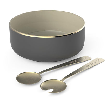 Elegant Andy Cartwright Afrique Dusk Salad Bowl & Servers Set - Brand your company Logo! Get a quote - Promo Lingo