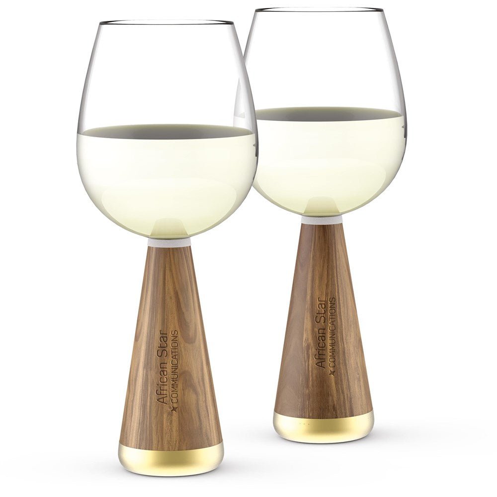 Elegant Andy Cartwright Afrique Wine Glass Set for Distinction - Brand your company Logo! Get a quote - Promo Lingo