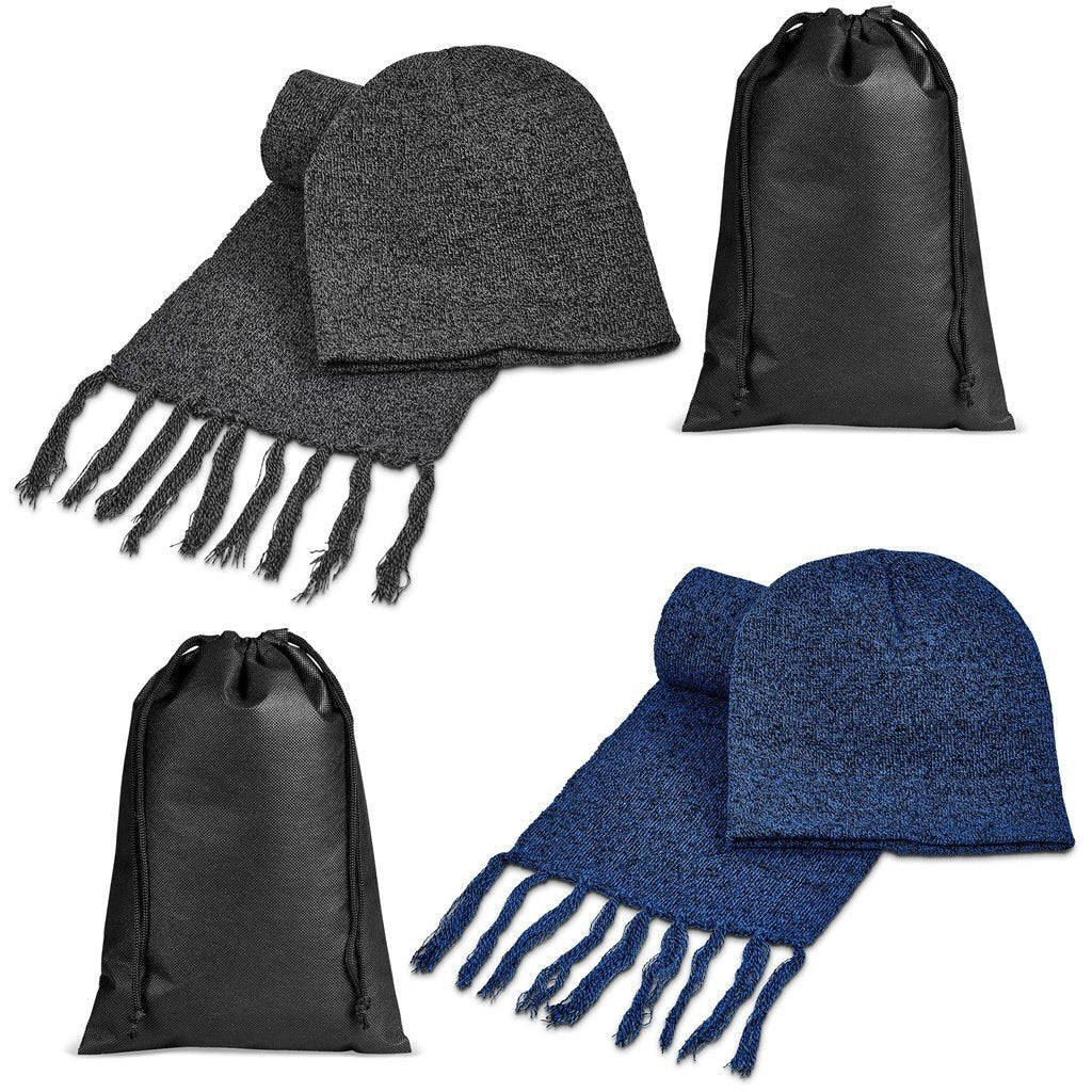 Estonia Winter Gift Set: Cozy Scarf and Beanie Duo - Brand your company Logo! Get a quote - Promo Lingo