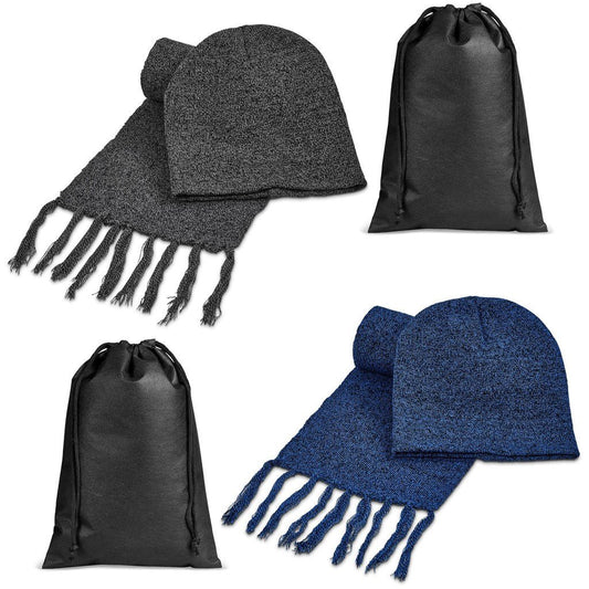 Estonia Winter Gift Set: Cozy Scarf and Beanie Duo - Brand your company Logo! Get a quote - Promo Lingo