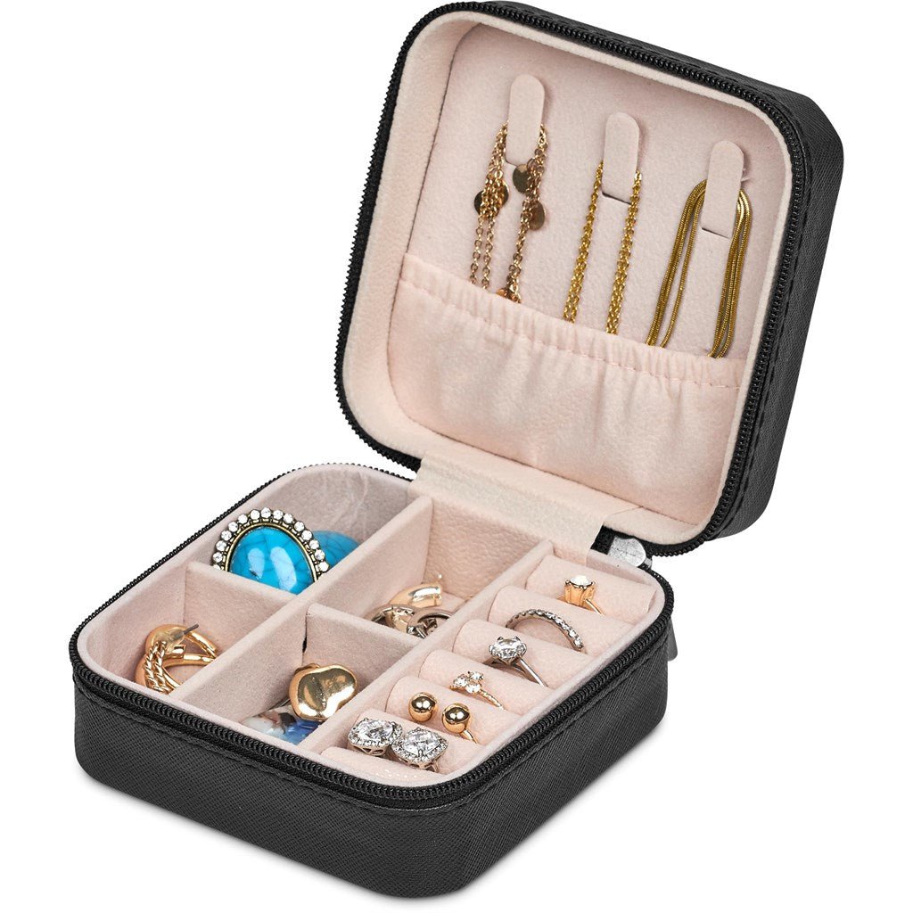 Eva & Elm Crystal Travel Jewellery Box - Brand your company Logo! Get a quote - Promo Lingo