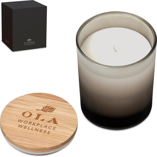 Eva & Elm Ombre Scented Candle - Brand your company Logo! Get a quote - Promo Lingo