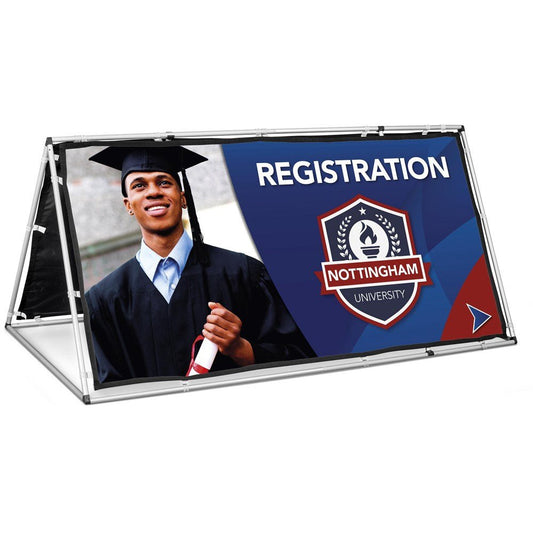Fade Resistant A - Frame with Fabric Print 2m x 1m - Brand your company Logo! Get a quote - Promo Lingo