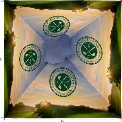 Fade Resistant Parasol Roof 3m x 3m - Brand your company Logo! Get a quote - Promo Lingo