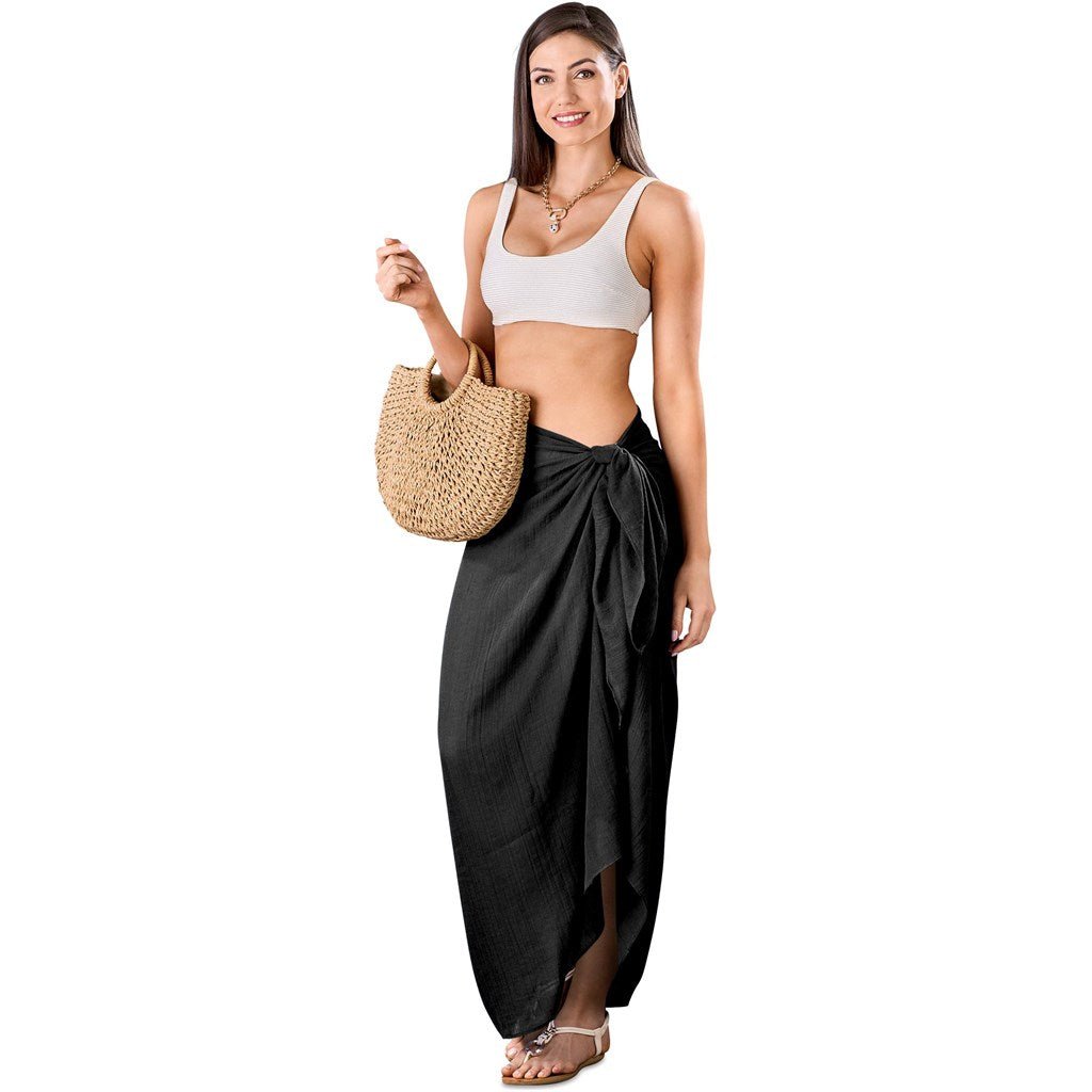 Hawaii Multi - Function Scarf & Sarong - Black - Brand your company Logo! Get a quote - Promo Lingo