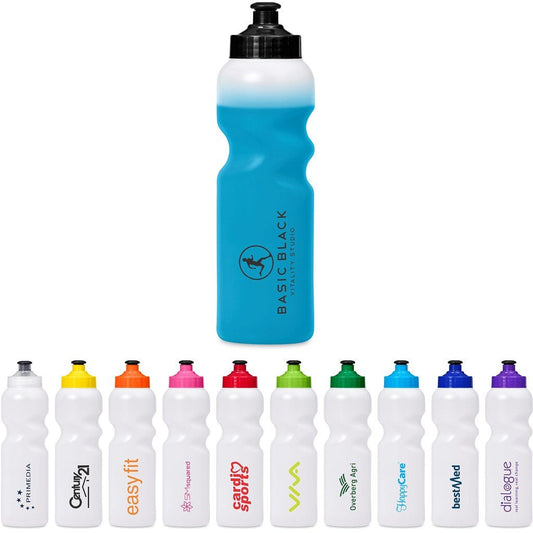 Helix Plastic Water Bottle - 500ml with Groovy Grip Design - Brand your company Logo! Get a quote - Promo Lingo