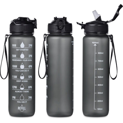 Hydration Hero: Eva & Elm Neptune Water Bottle - 1 Litre - Brand your company Logo! Get a quote - Promo Lingo