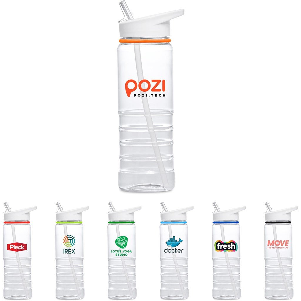 Hydro Plastic Water Bottle - 750ml with Flip - Top Lid - Brand your company Logo! Get a quote - Promo Lingo