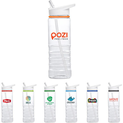 Hydro Plastic Water Bottle - 750ml with Flip - Top Lid - Brand your company Logo! Get a quote - Promo Lingo