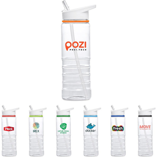 Hydro Plastic Water Bottle - 750ml with Flip - Top Lid - Brand your company Logo! Get a quote - Promo Lingo