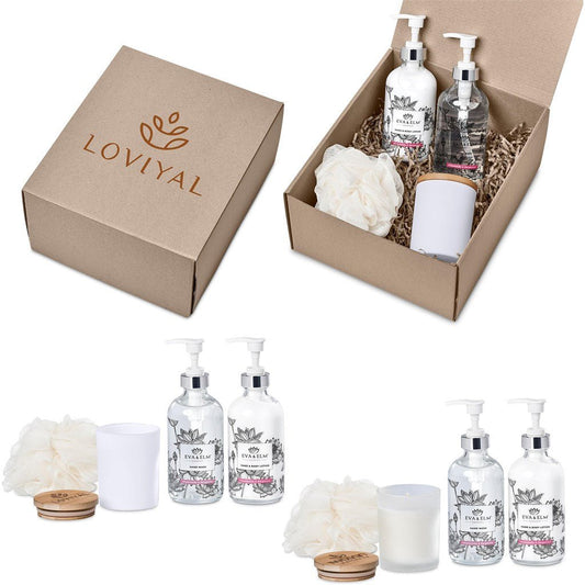 Indulge in Comfort with Eva & Elm Luxury Bliss Bath & Body Gift Set - Brand your company Logo! Get a quote - Promo Lingo