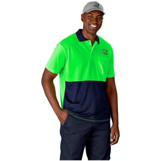 Inspector Two - Tone Hi - Viz Golf Shirt - Brand your company Logo! Get a quote - Promo Lingo
