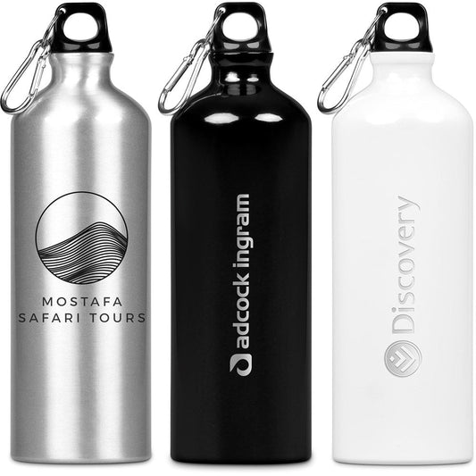 Katana Aluminium Water Bottle - 1 Litre Capacity Choice - Brand your company Logo! Get a quote - Promo Lingo