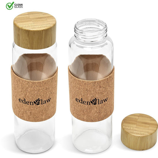 Kooshty Bamboost Glass Water Bottle - Eco - Friendly 700ml - Brand your company Logo! Get a quote - Promo Lingo