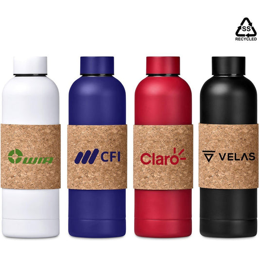 Kooshty Bermuda Kork 800ml Recycled Steel Bottle - Eco Chic - Brand your company Logo! Get a quote - Promo Lingo