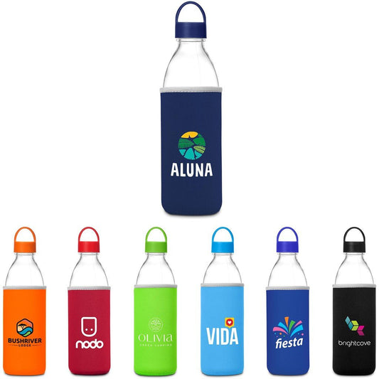 Kooshty Big Swing Neo Glass Water Bottle – 850ml Insulated - Brand your company Logo! Get a quote - Promo Lingo