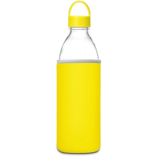 Kooshty Big Swing Neo Glass Water Bottle 850ml Yellow - Brand your company Logo! Get a quote - Promo Lingo