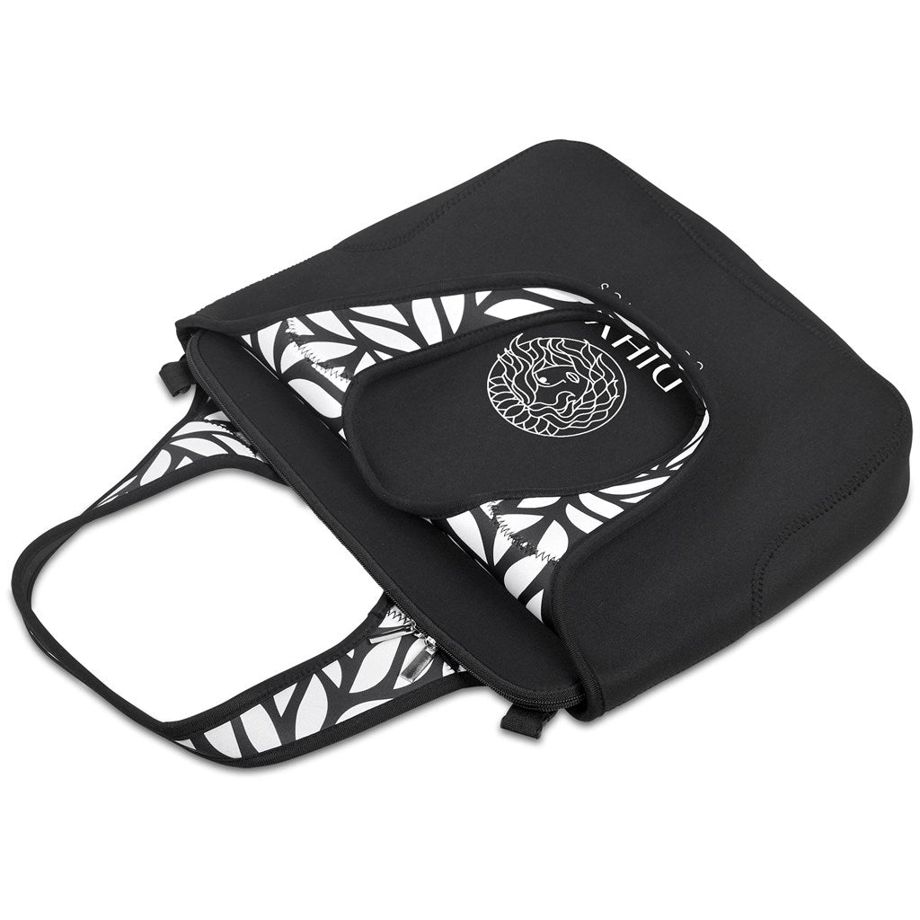 Kooshty Floria Neoprene Laptop Bag with Botanical Print - Brand your company Logo! Get a quote - Promo Lingo